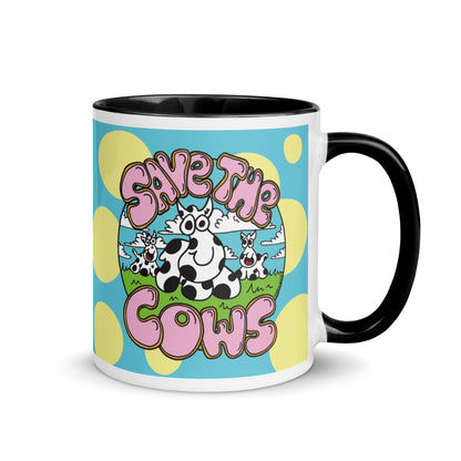 Save the Cows - Mug with Colour Inside