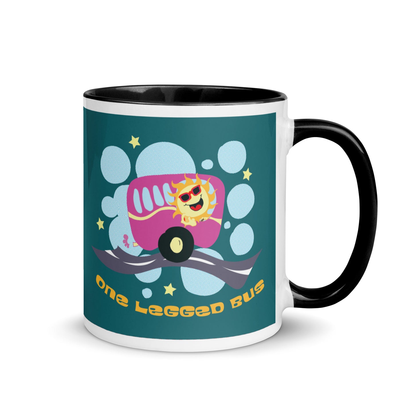 A One Legged Bus - Mug with Colour Inside