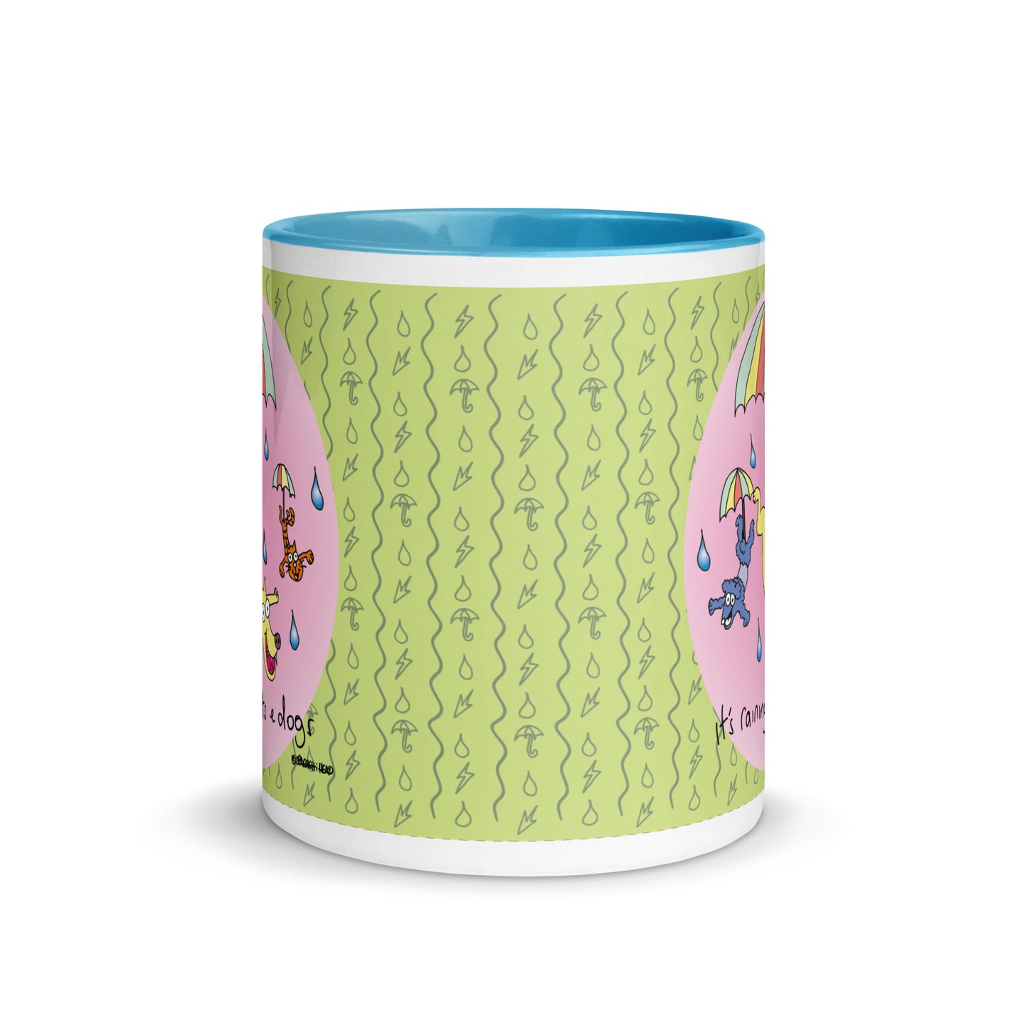 It's Raining Cats n Dogs - Mug with Colour Inside