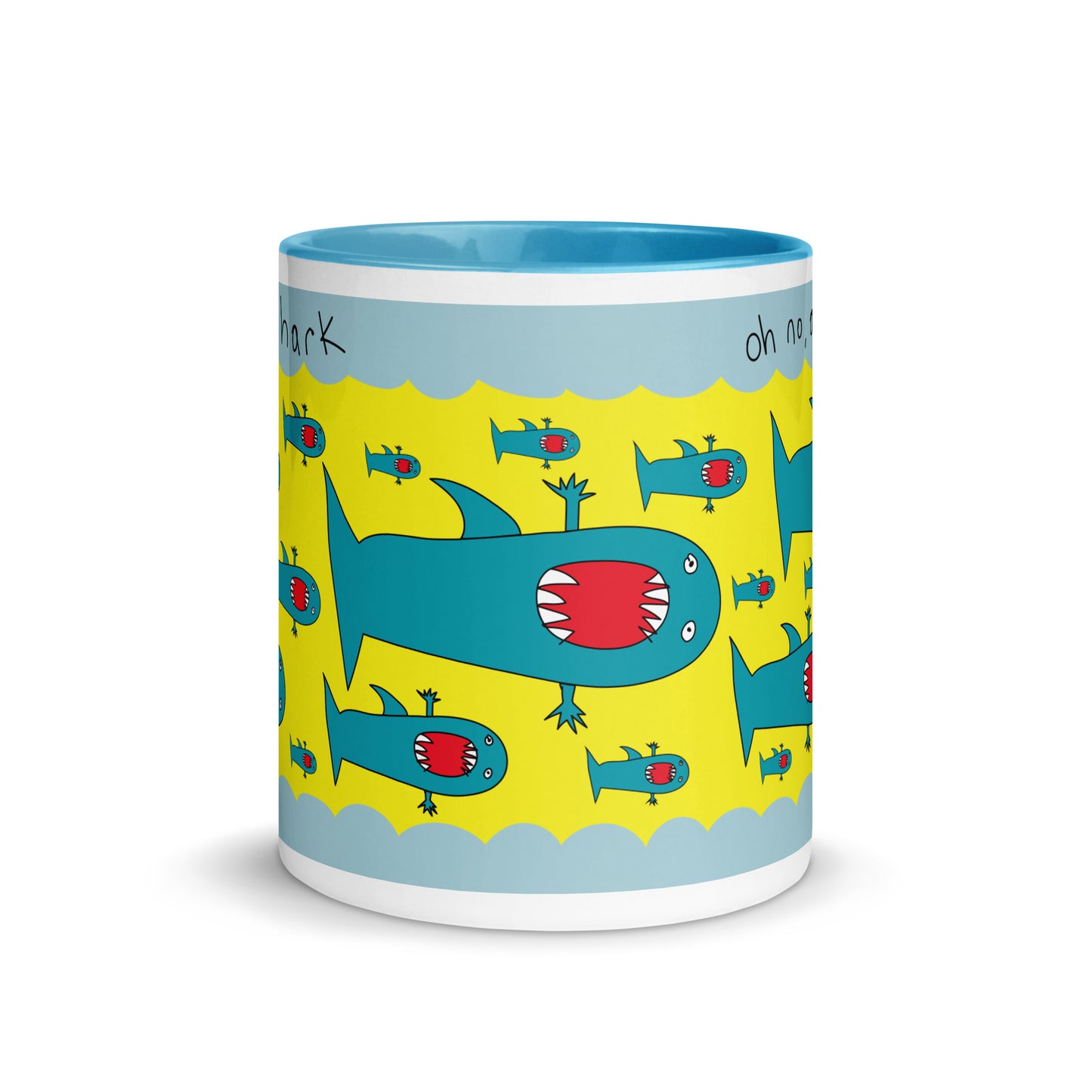 Oh no, a Shark - Mug with Color Inside