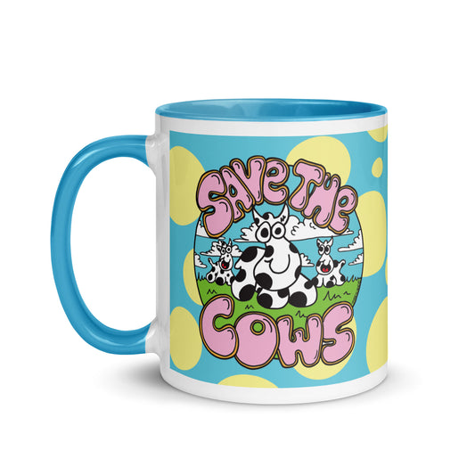 Save the Cows - Mug with Colour Inside