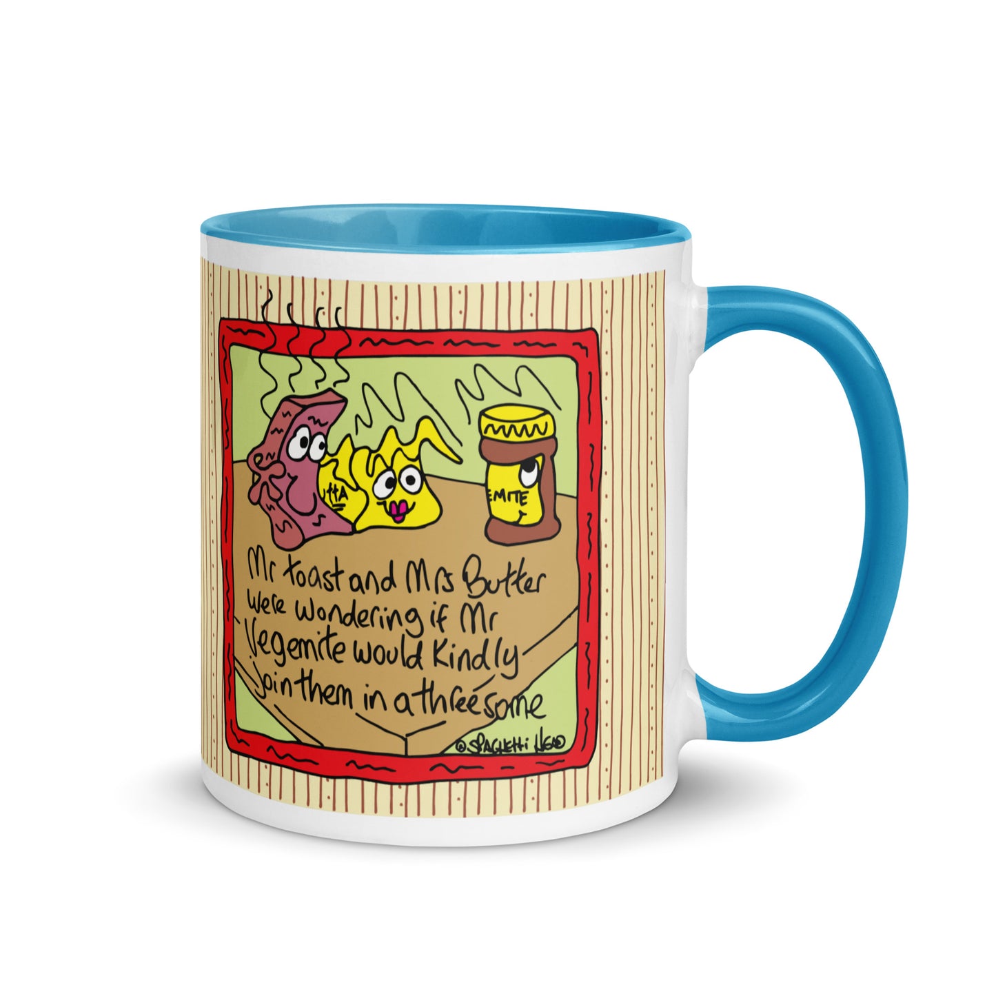 Mr Toast and Mrs Butter - Mug with Colour Inside