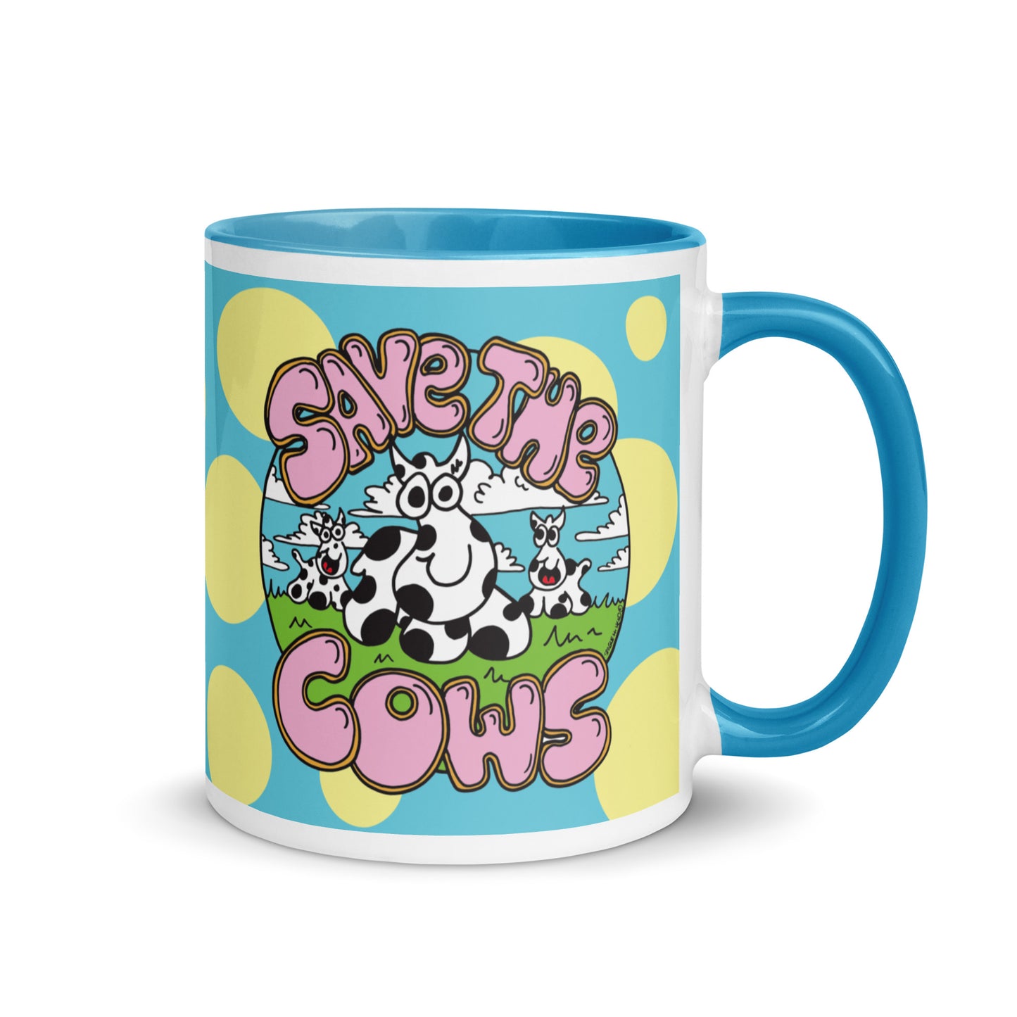 Save the Cows - Mug with Colour Inside