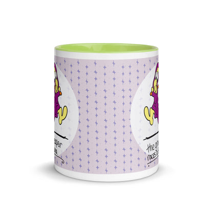 The Grim Reaper races a Banana - Mug with Color Inside