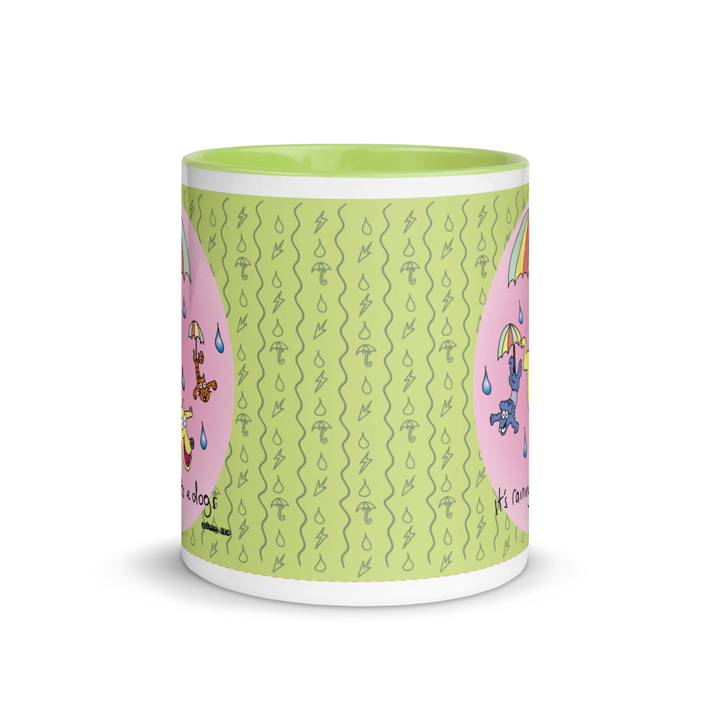 It's Raining Cats n Dogs - Mug with Colour Inside