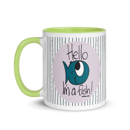 Hello, I'm a Fish! - Mug with Color Inside