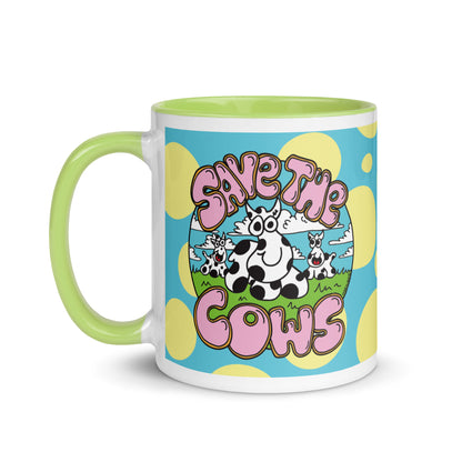 Save the Cows - Mug with Colour Inside