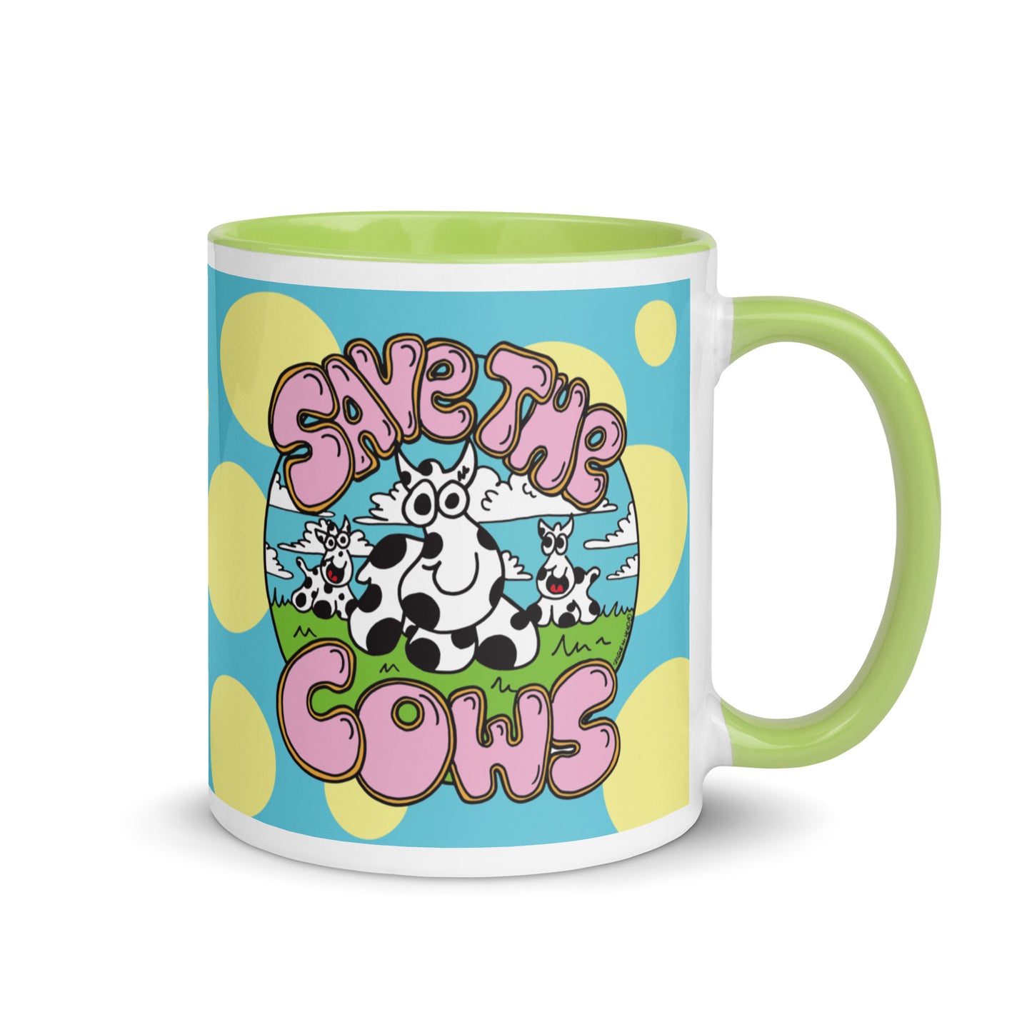 Save the Cows - Mug with Colour Inside