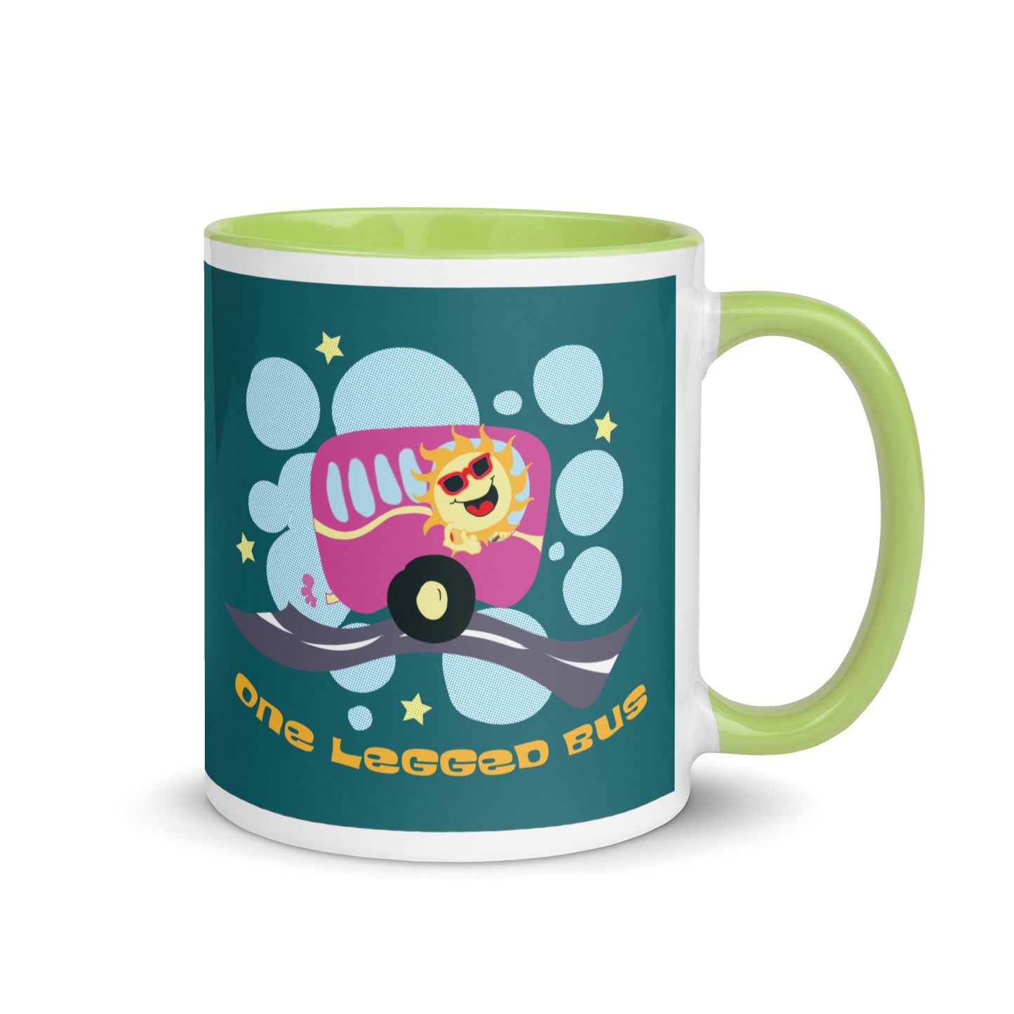 A One Legged Bus - Mug with Colour Inside