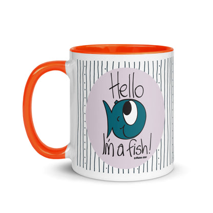 Hello, I'm a Fish! - Mug with Color Inside