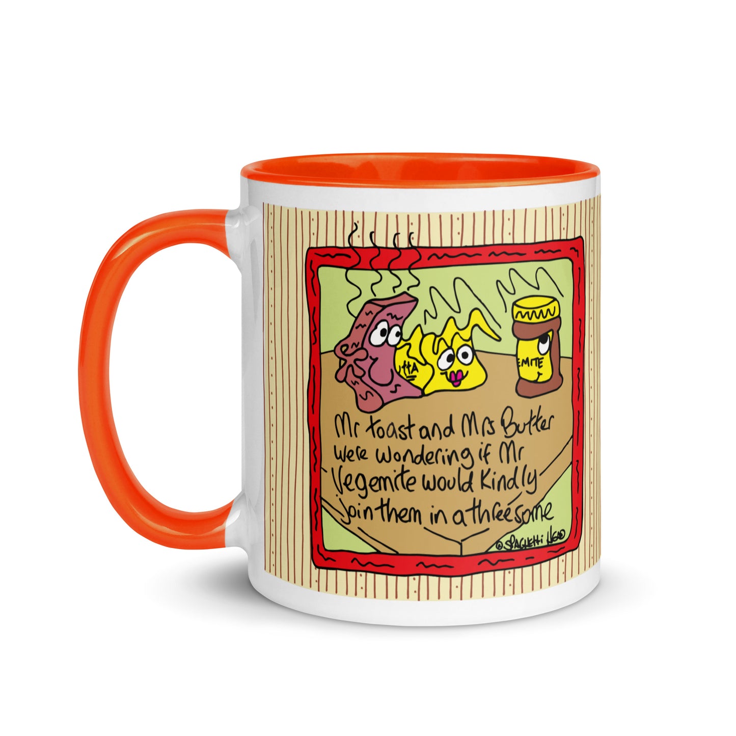 Mr Toast and Mrs Butter - Mug with Colour Inside