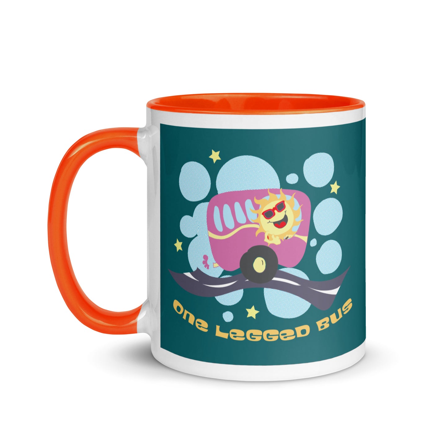 A One Legged Bus - Mug with Colour Inside