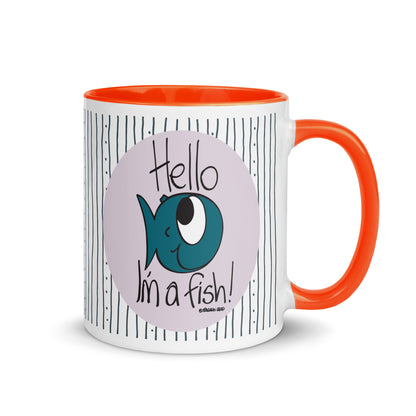 Hello, I'm a Fish! - Mug with Color Inside