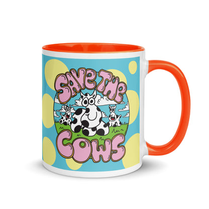 Save the Cows - Mug with Colour Inside