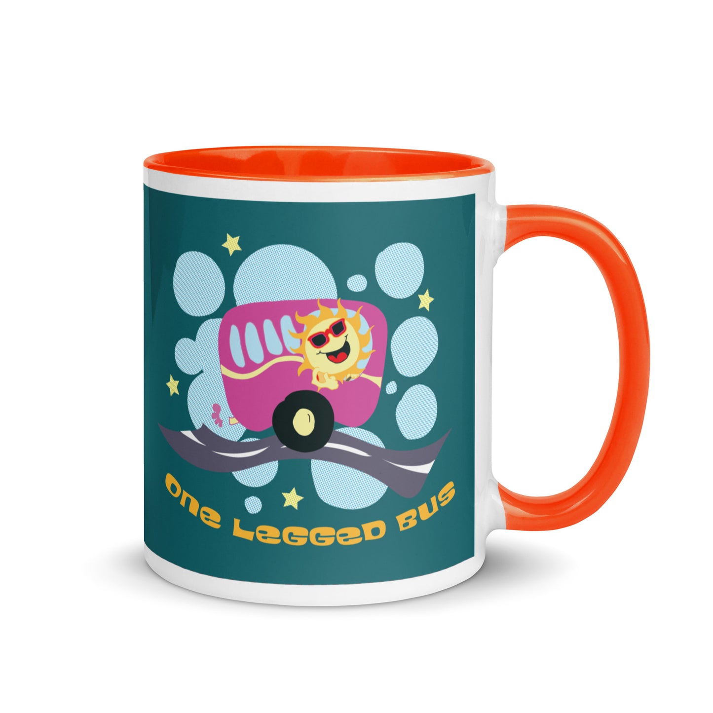 A One Legged Bus - Mug with Colour Inside