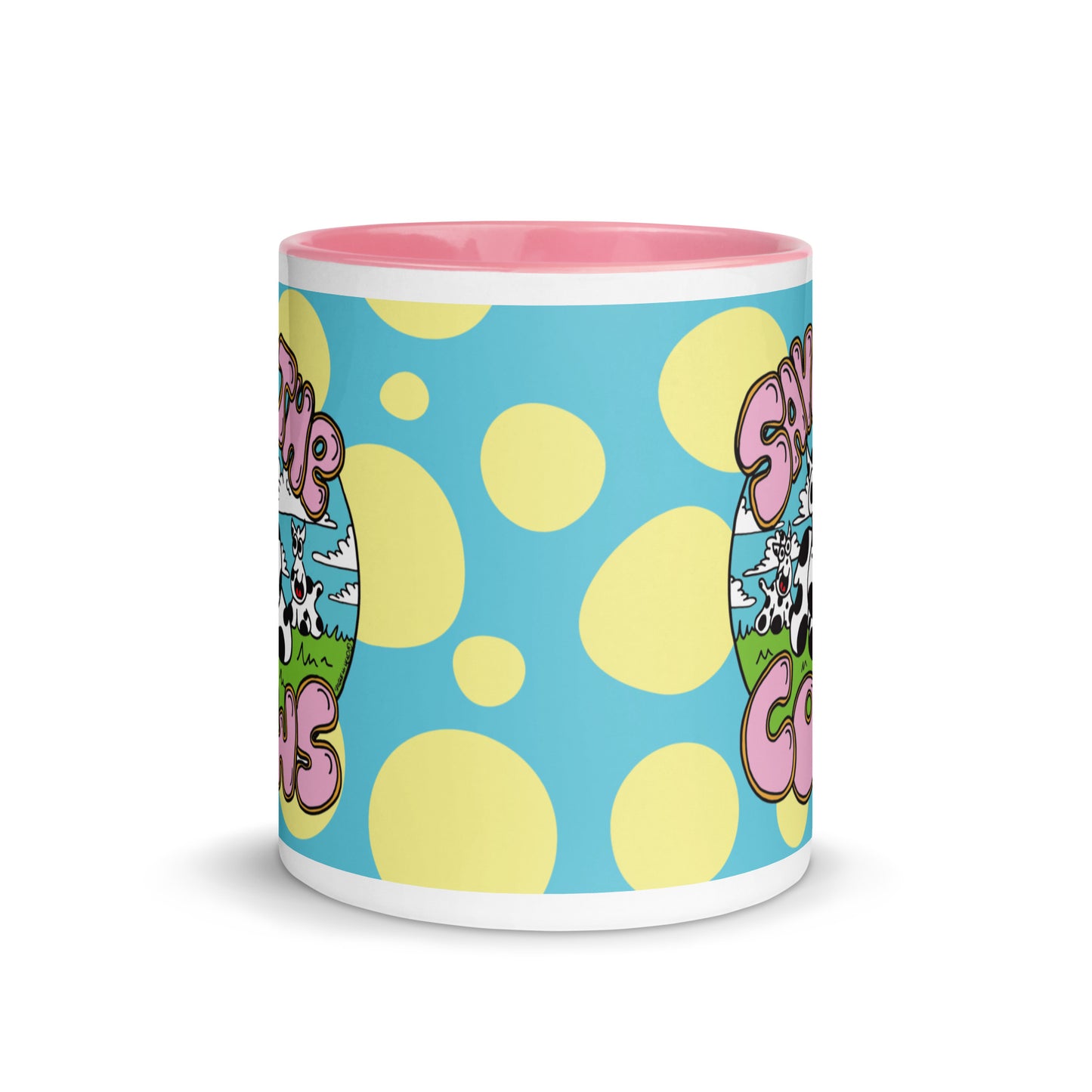 Save the Cows - Mug with Colour Inside