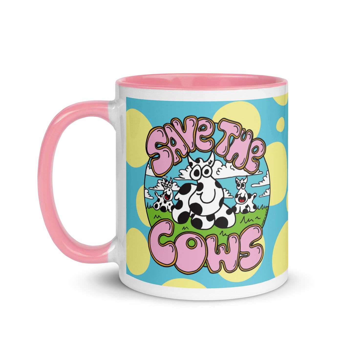 Save the Cows - Mug with Colour Inside