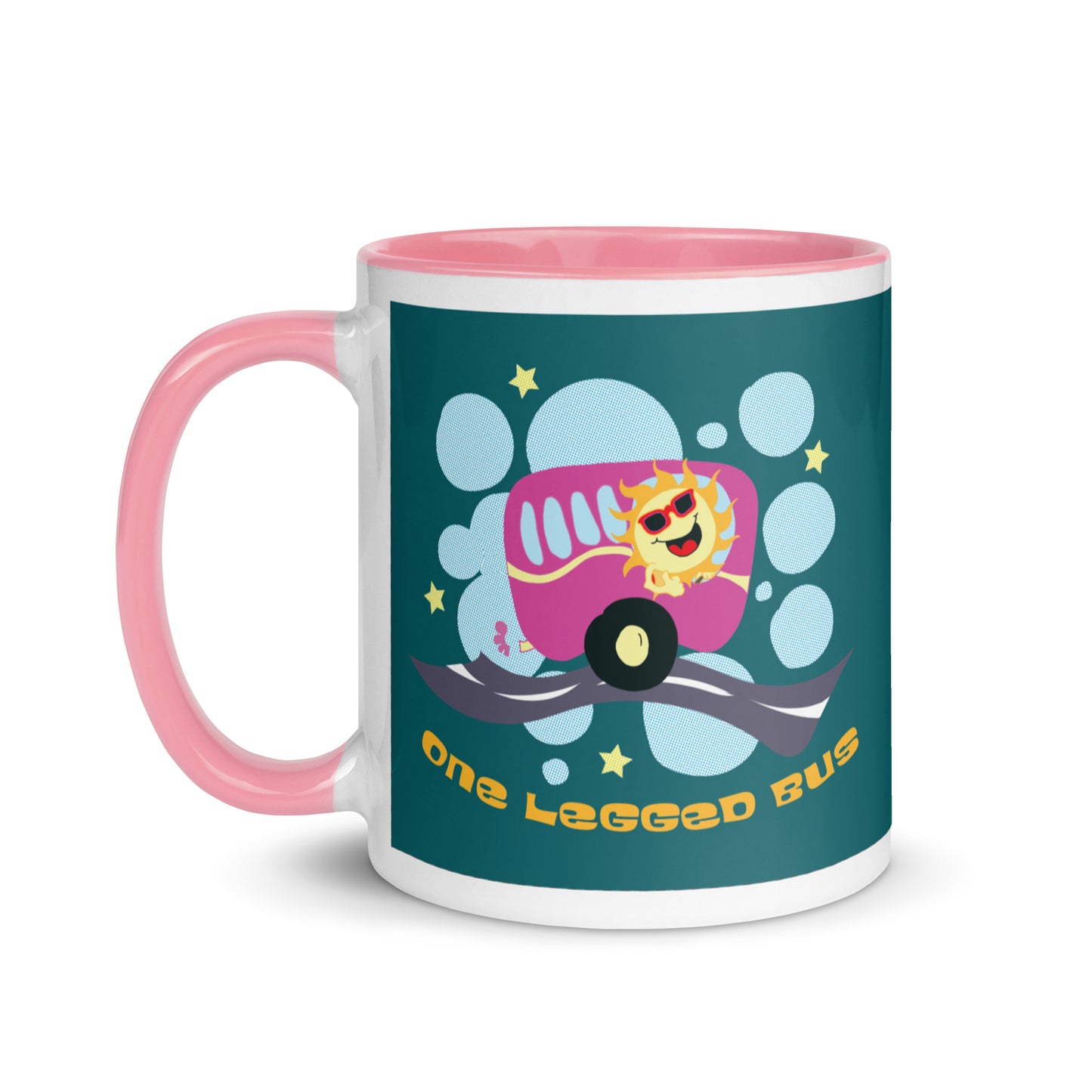 A One Legged Bus - Mug with Colour Inside