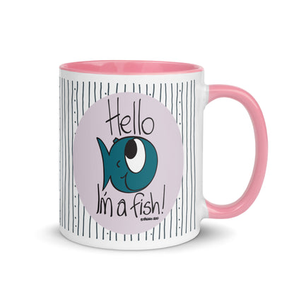 Hello, I'm a Fish! - Mug with Color Inside