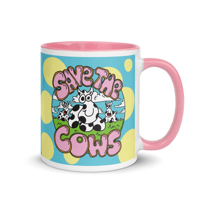 Save the Cows - Mug with Colour Inside