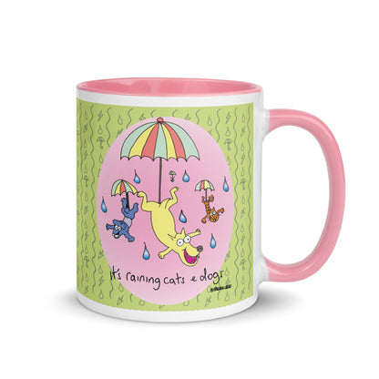 It's Raining Cats n Dogs - Mug with Colour Inside