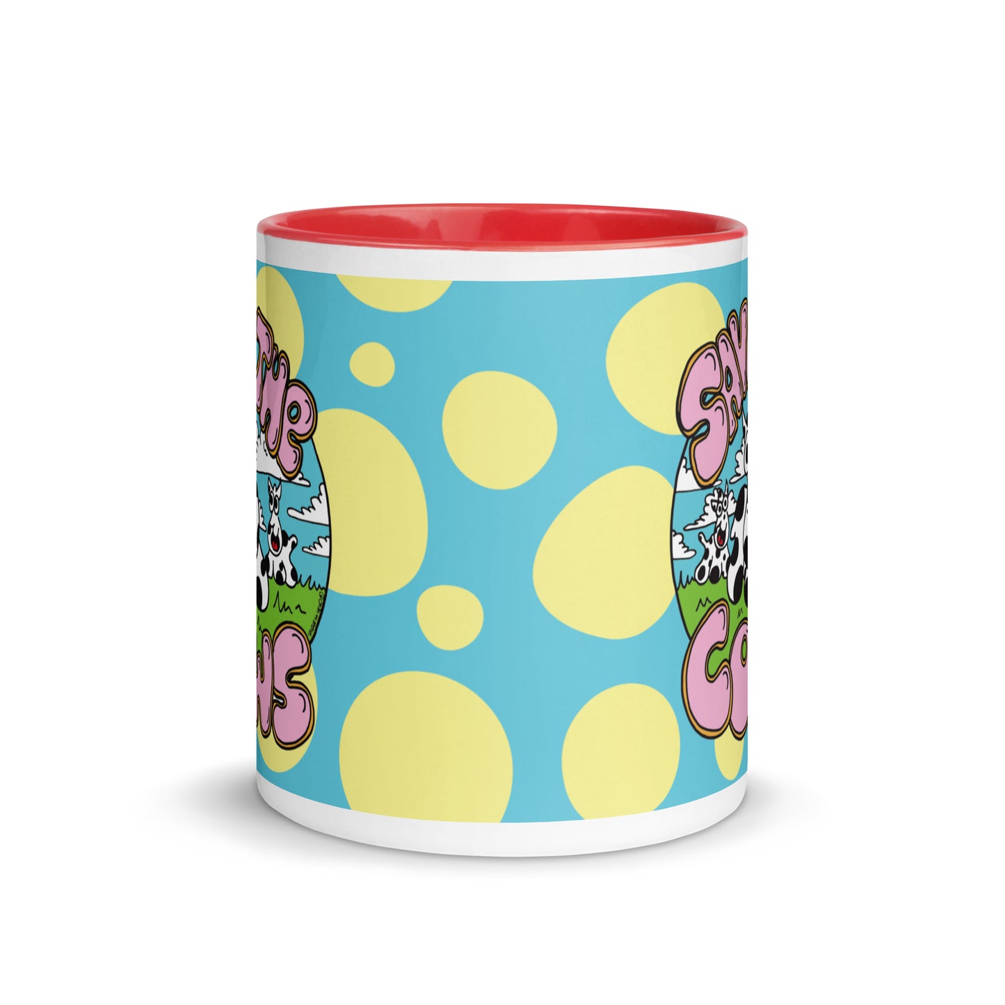 Save the Cows - Mug with Colour Inside