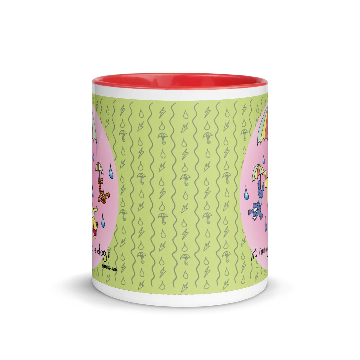 It's Raining Cats n Dogs - Mug with Colour Inside