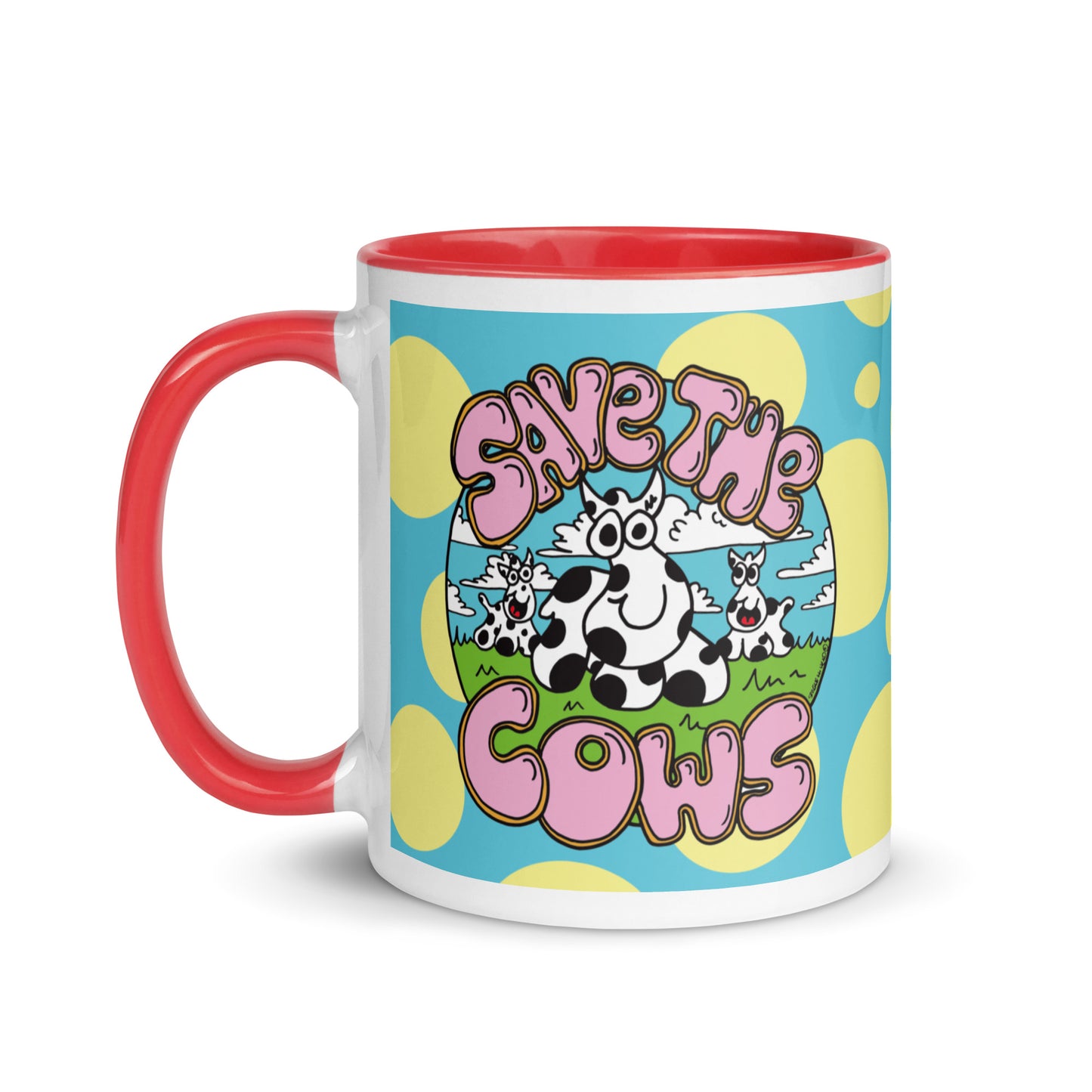 Save the Cows - Mug with Colour Inside