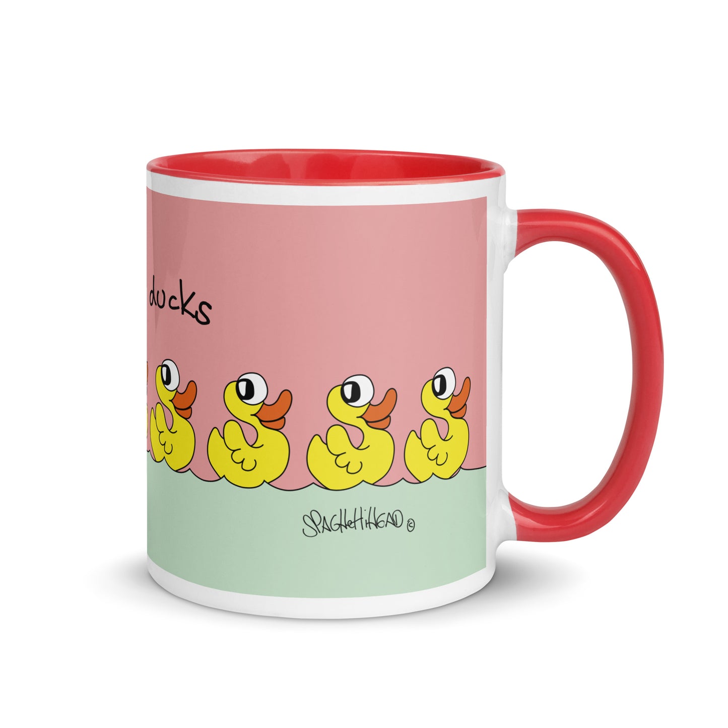 Some nice ducks - Mug with Colour Inside