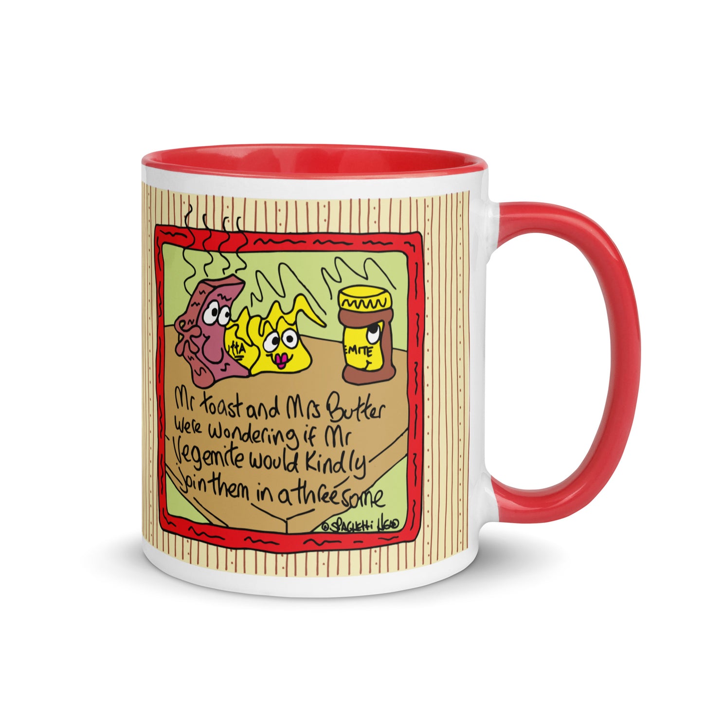 Mr Toast and Mrs Butter - Mug with Colour Inside