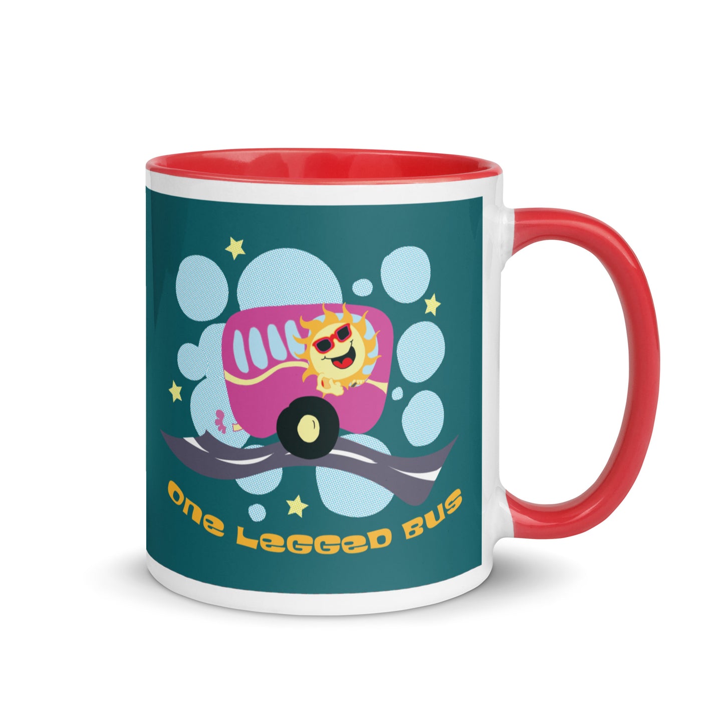 A One Legged Bus - Mug with Colour Inside