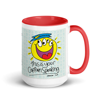 RThis is your Captain Speaking! - Mug with Colour Inside