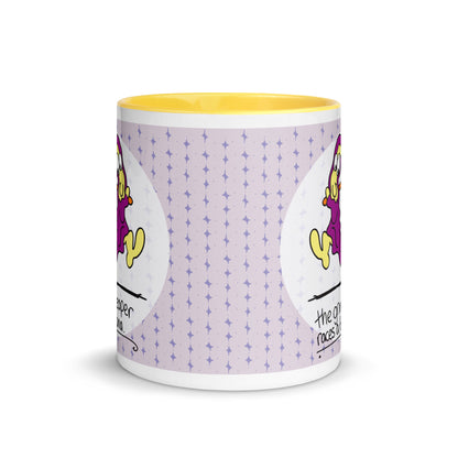 The Grim Reaper races a Banana - Mug with Color Inside