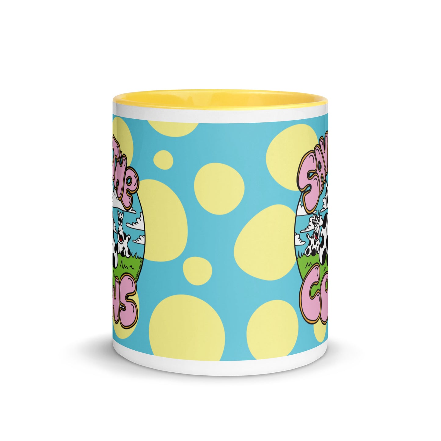 Save the Cows - Mug with Colour Inside