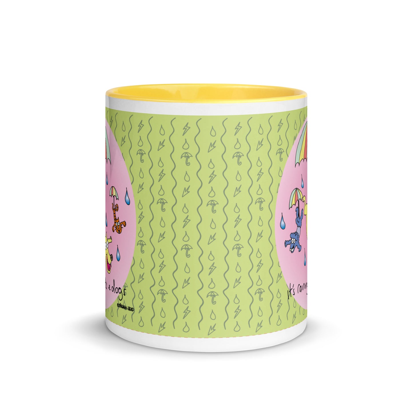 It's Raining Cats n Dogs - Mug with Colour Inside