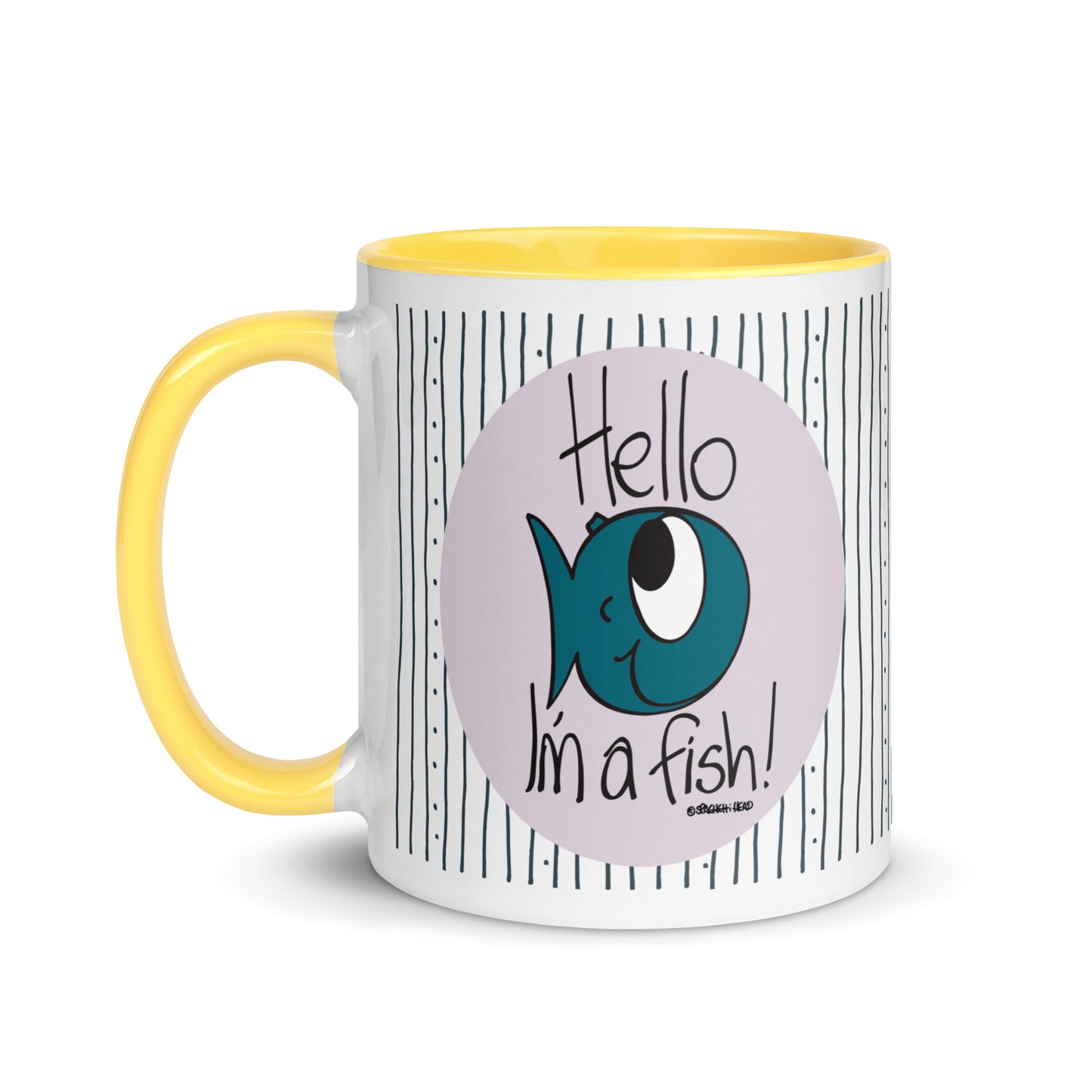 Hello, I'm a Fish! - Mug with Color Inside