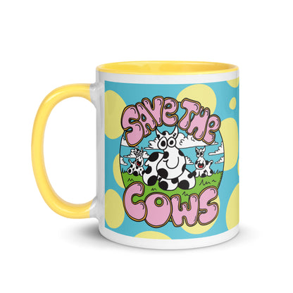 Save the Cows - Mug with Colour Inside