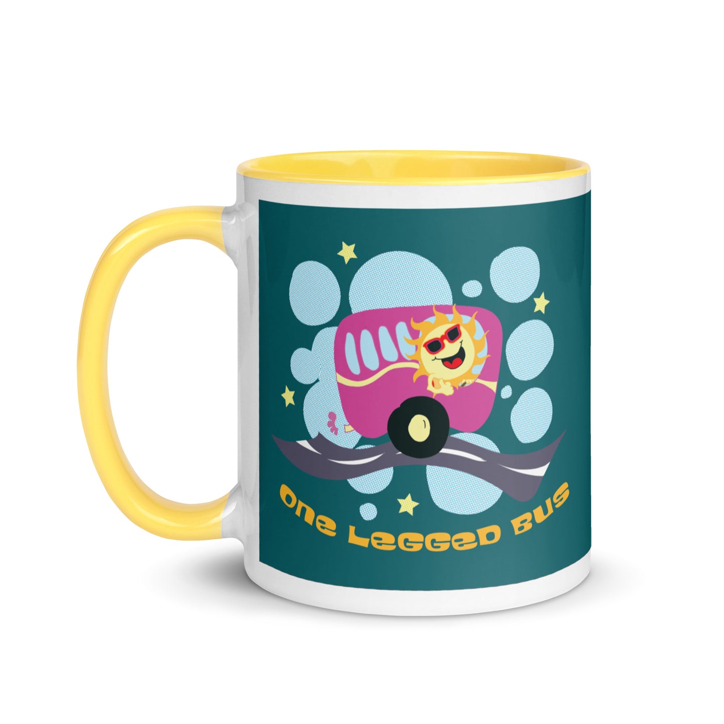 A One Legged Bus - Mug with Colour Inside