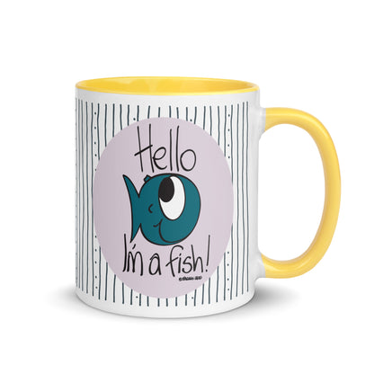 Hello, I'm a Fish! - Mug with Color Inside