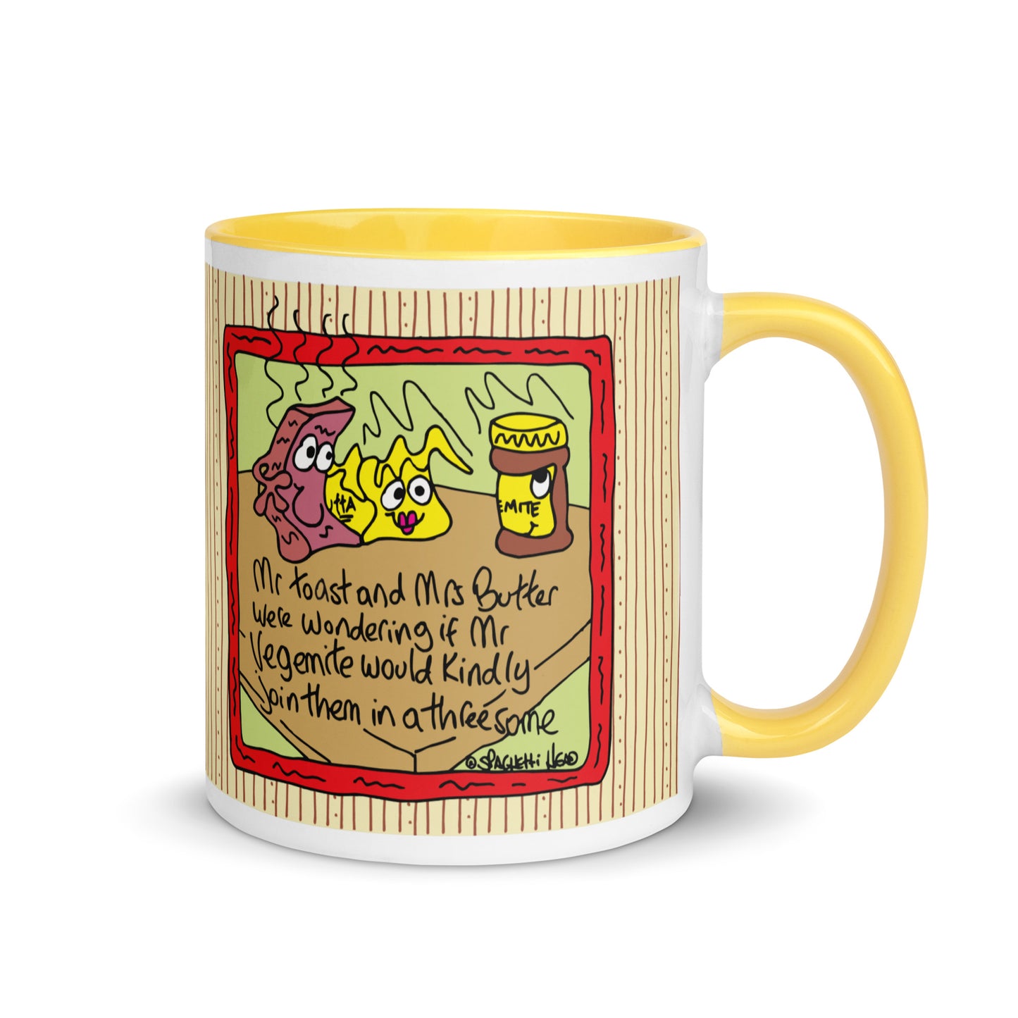 Mr Toast and Mrs Butter - Mug with Colour Inside