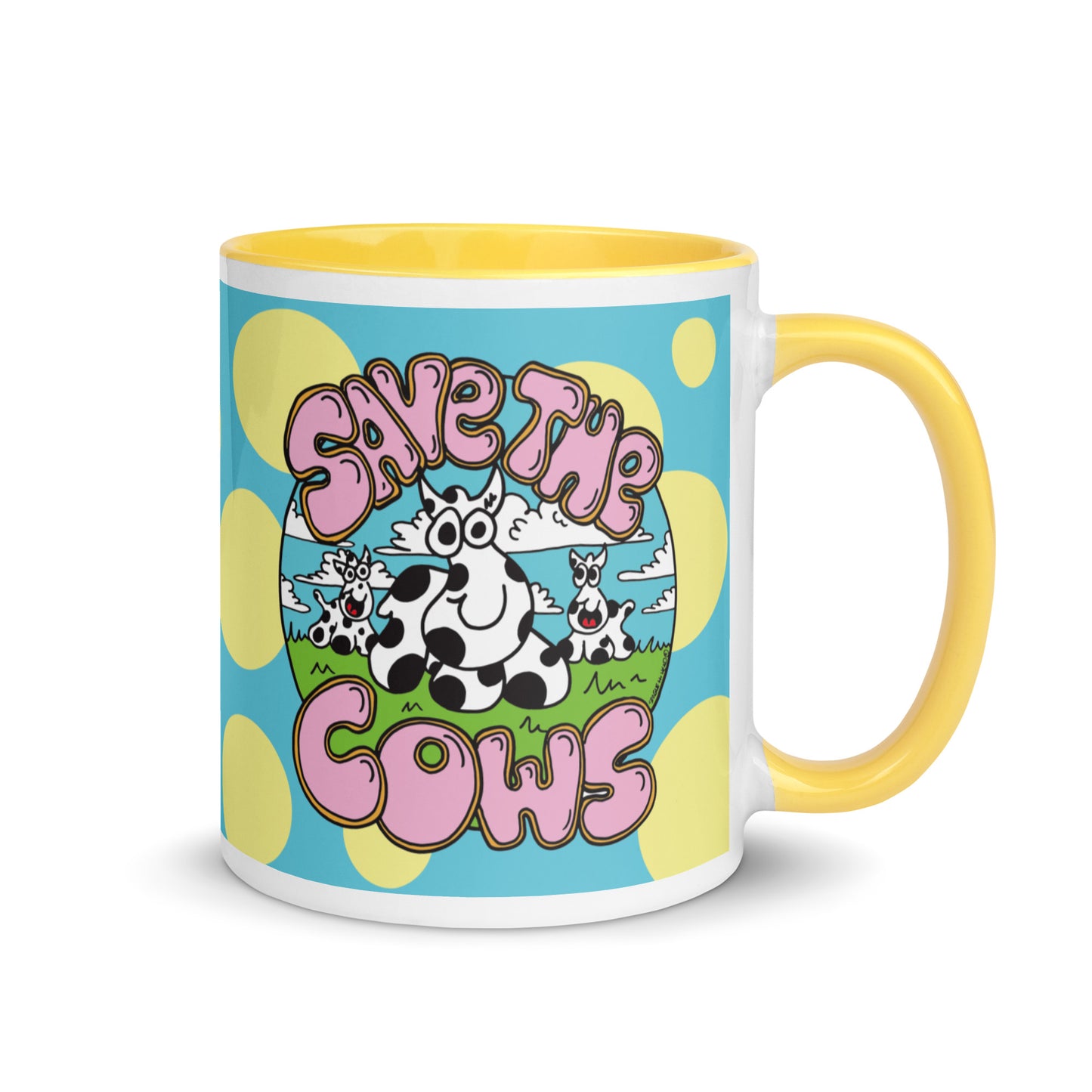 Save the Cows - Mug with Colour Inside