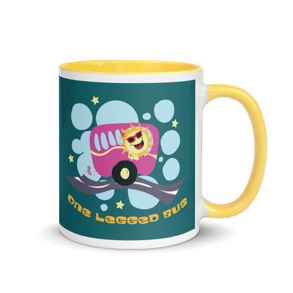 A One Legged Bus - Mug with Colour Inside