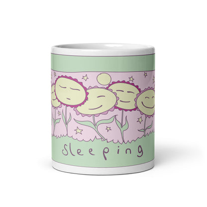 Sleeping - White glossy mug