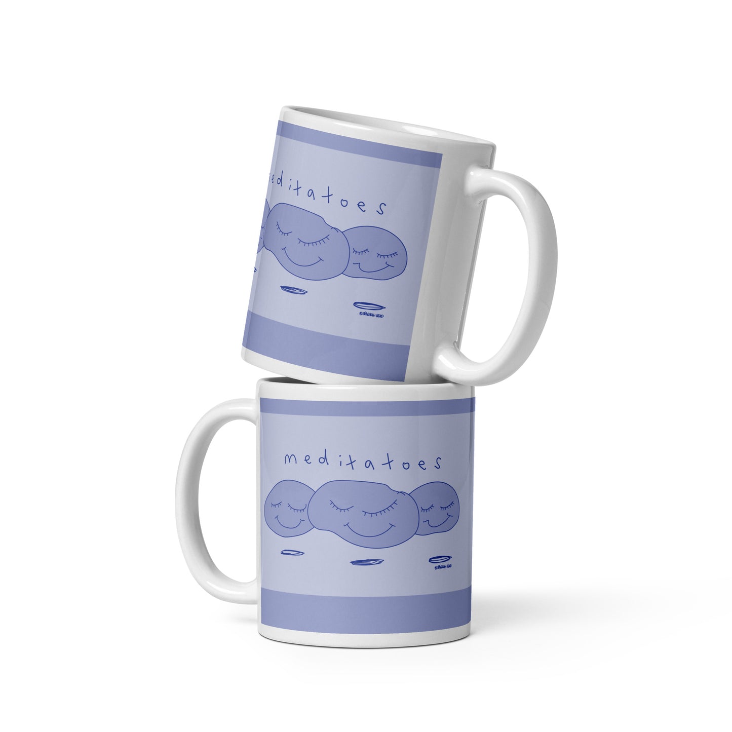 Meditatoes - White glossy mug