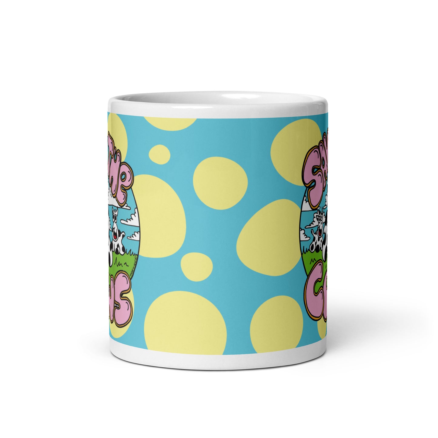 Save the Cows - White glossy mug