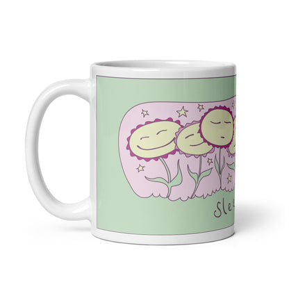 Sleeping - White glossy mug