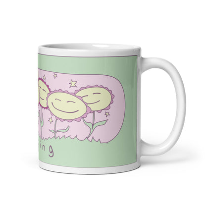 Sleeping - White glossy mug