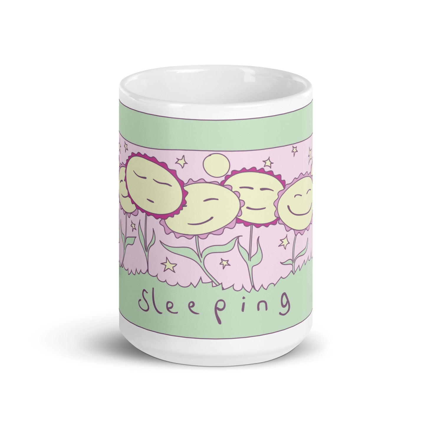 Sleeping - White glossy mug