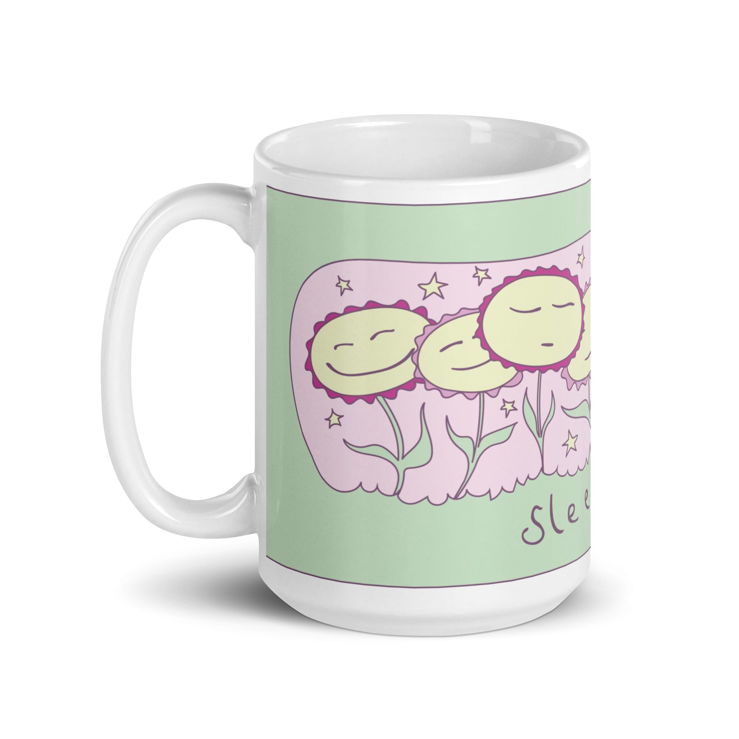 Sleeping - White glossy mug