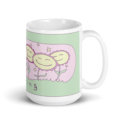 Sleeping - White glossy mug